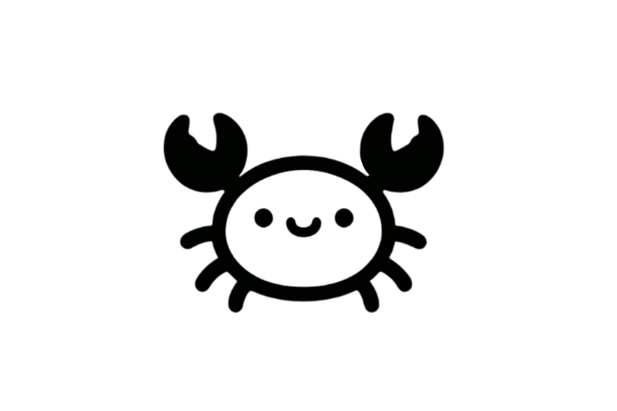 Crab doodle tracing base (lower opacity)