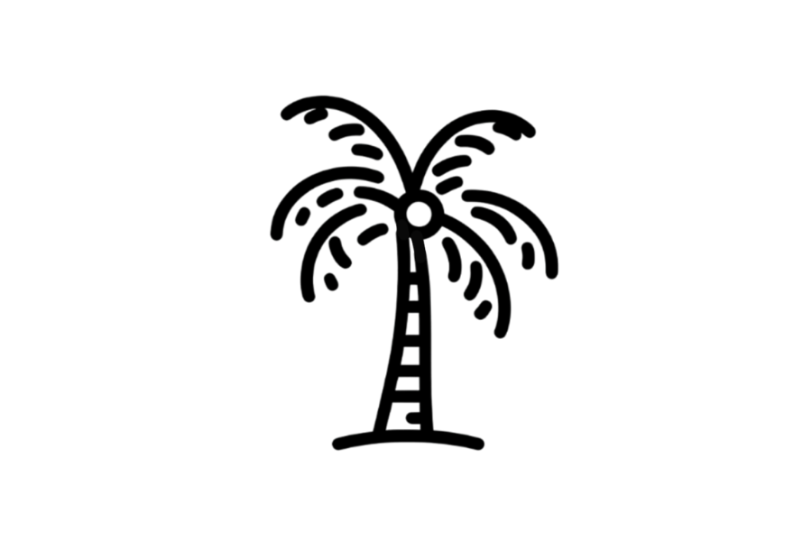 Palm Tree doodle tracing base (lower opacity)