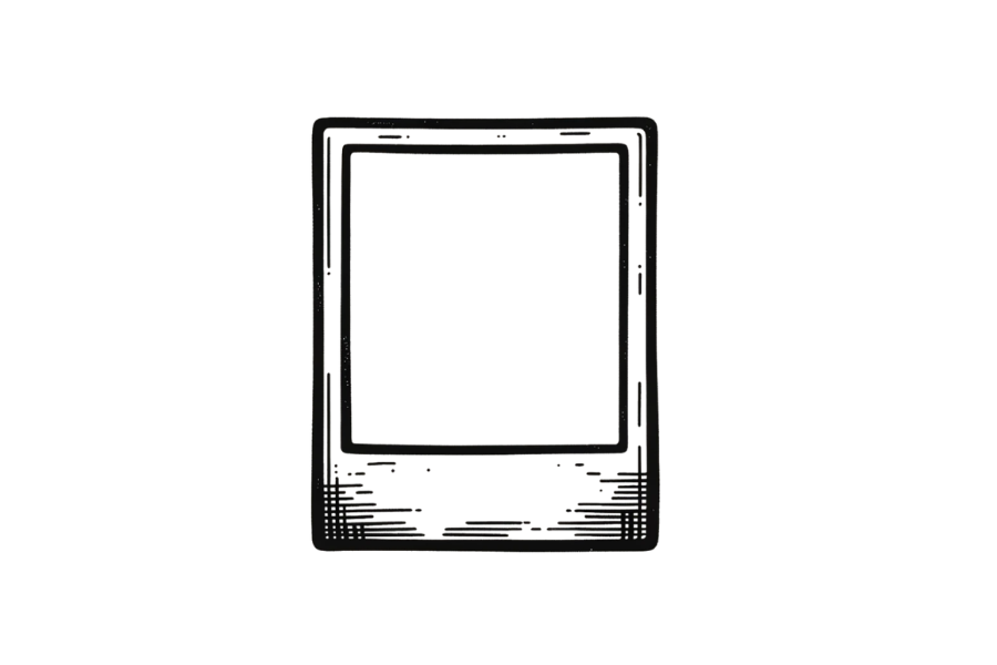 Polaroid Style Photo doodle tracing base (lower opacity)