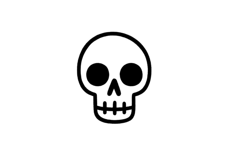 Skull doodle tracing base (lower opacity)